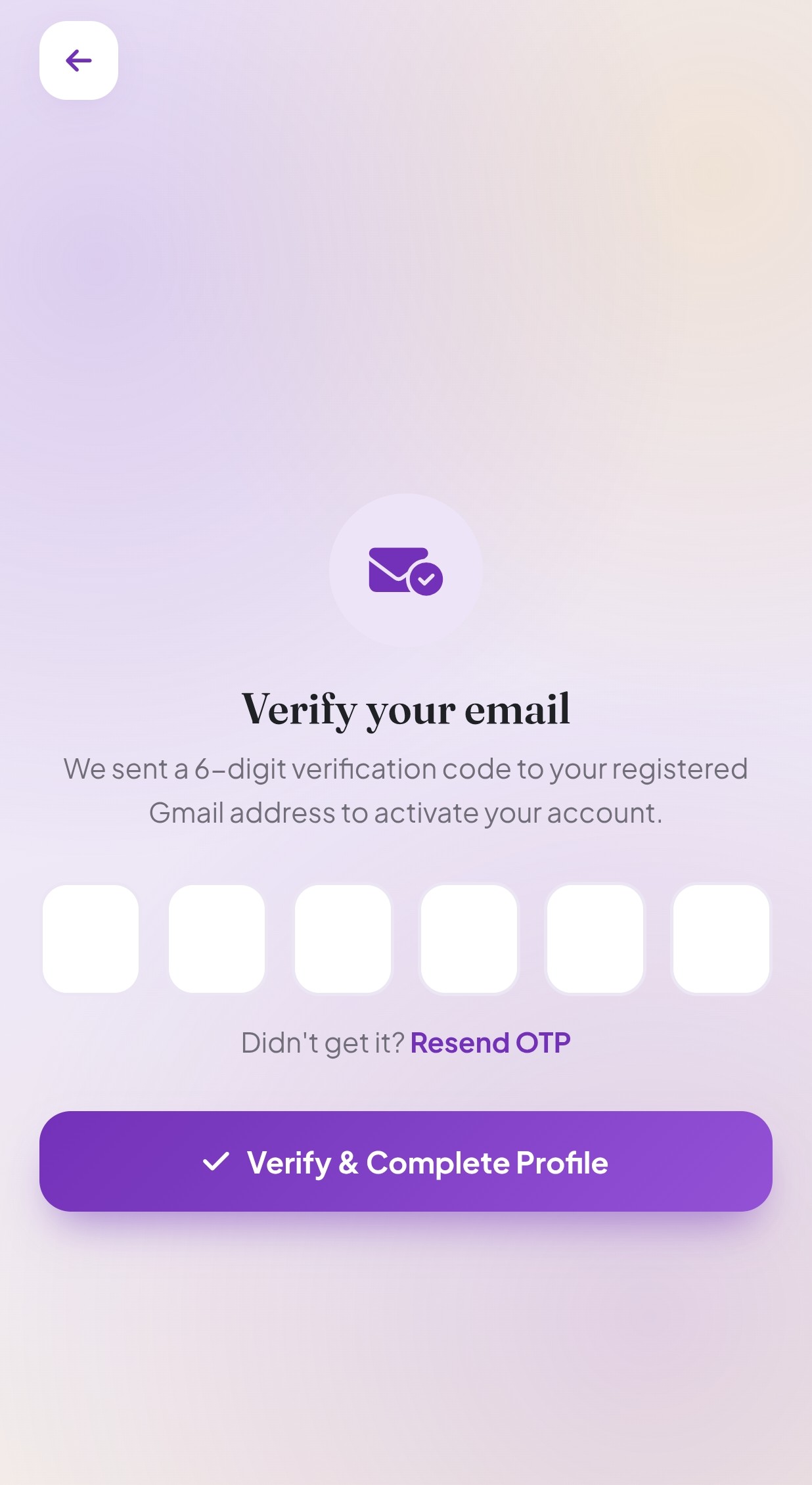 Lagna Setu Screen 3 - Email OTP Verification